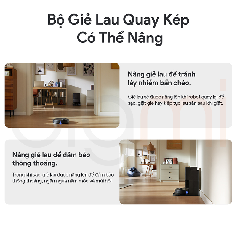 Bigmi Robot hut bui lau nha Roborock Qrevo S tinh nang 9