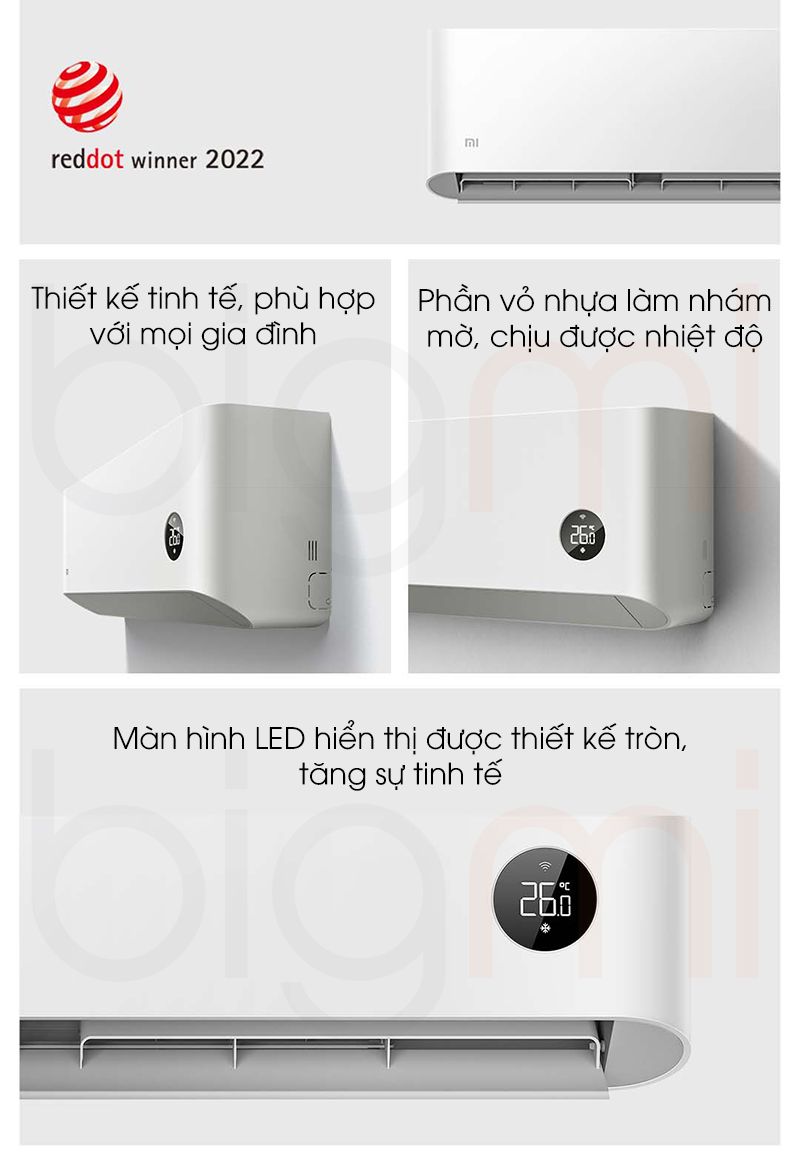 Dieu Hoa Thong Minh Xiaomi Mijia KFR 35GW N1A1 1.5HP 12000BTU thiet ke tinh te