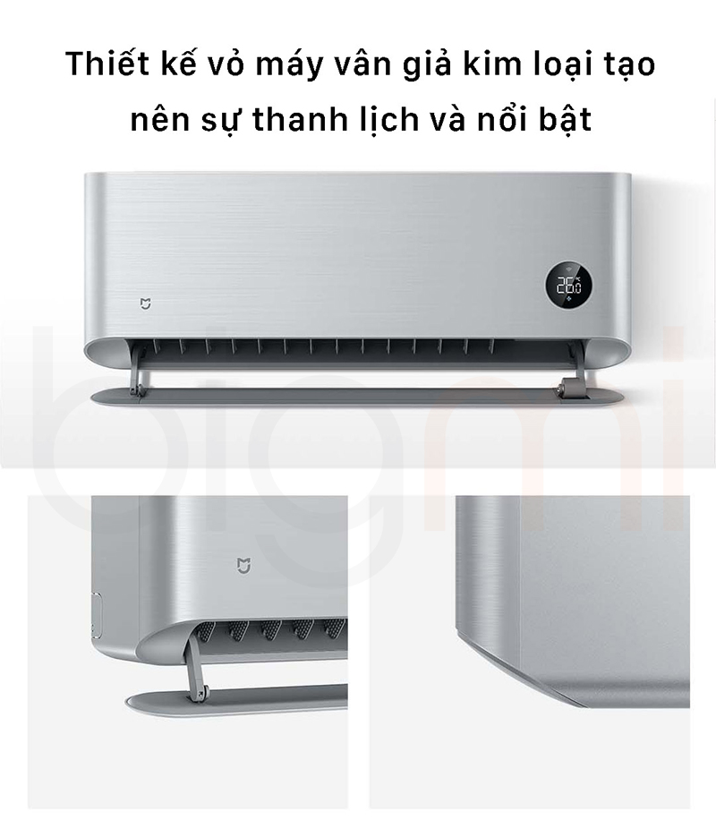 Dieu hoa may lanh 2 chieu Xiaomi Mijia KFR 35GW M1A1 thiet ke vo kim loai