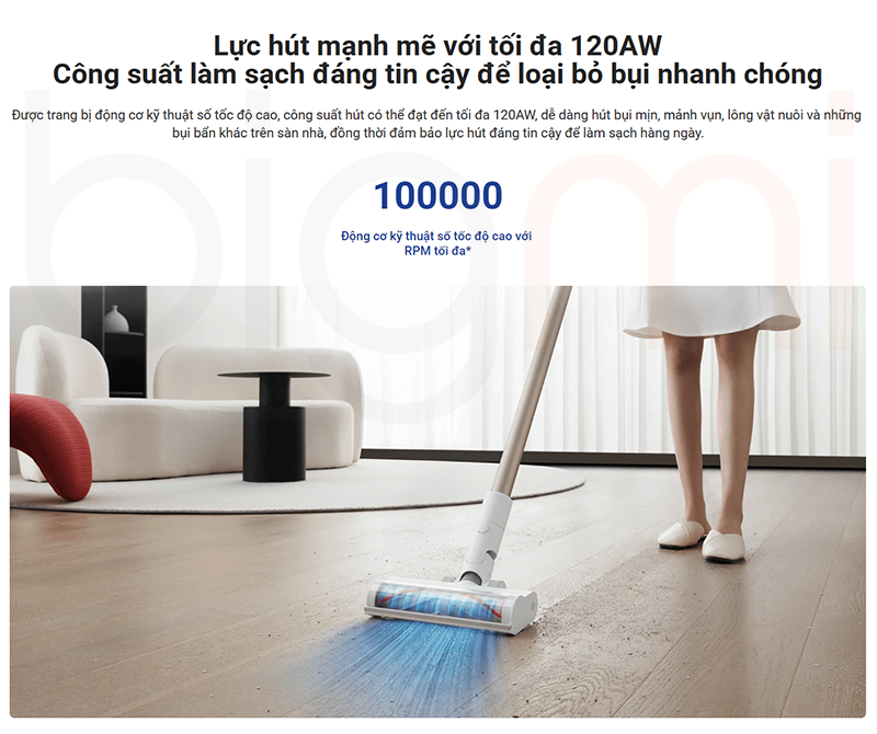 May hut bui Xiaomi G9 Plus BHR6185EU luc hut 120AW