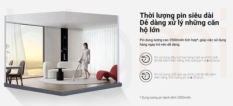 May hut bui Xiaomi G9 Plus BHR6185EU thoi luong pin dai