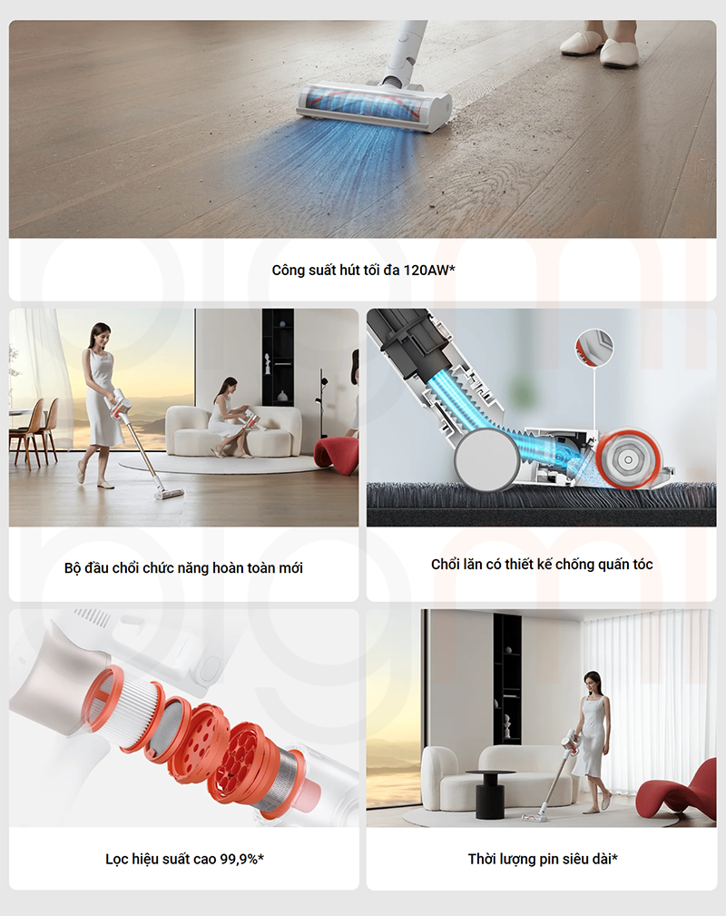 May hut bui Xiaomi G9 Plus BHR6185EU tinh nang