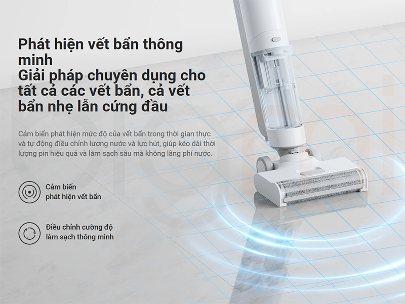 May hut bui Xiaomi Truclean W10 Ultra May hut bui lau nha kho va uot cam bien nhan dien vet ban