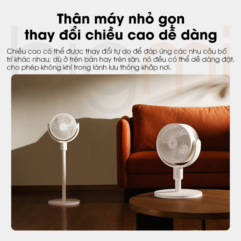 Quat doi luu Xiaomi Mijia BPLDS08DM de dang thay doi chieu cao