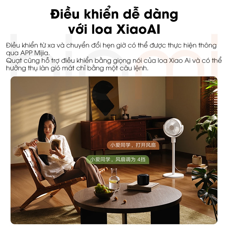 Quat doi luu Xiaomi Mijia BPLDS08DM dieu khien voi loa XiaoAI