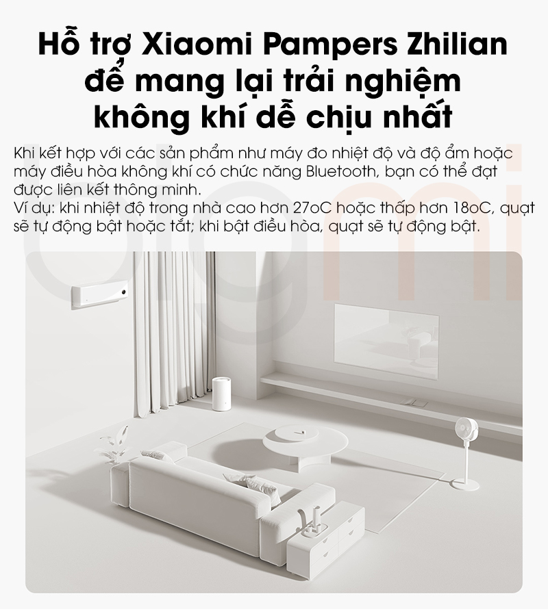 Quat doi luu Xiaomi Mijia BPLDS08DM ho tro dong bo thiet bi dieu chinh khong khi trong nha