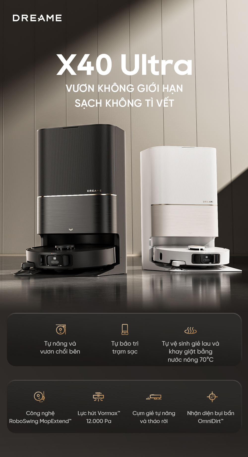 Robot hut bui lau nha Dreame X40 Ultra bigbotvn 1
