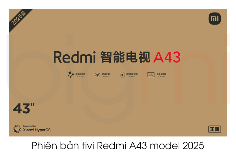 Smart Tivi 43 inch Xiaomi Redmi A43 2025 dong goi