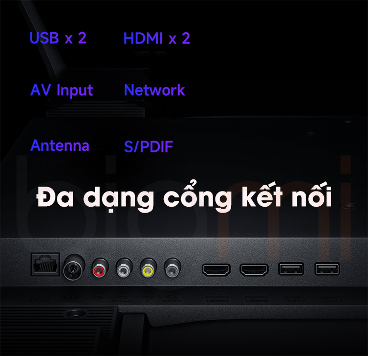 Smart Tivi Xiaomi A50 50 inch model 2024 da dang cong ket noi