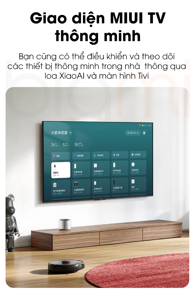 Smart Tivi Xiaomi A50 50 inch model 2024 theo doi cac thiet bi thong minh trong nha