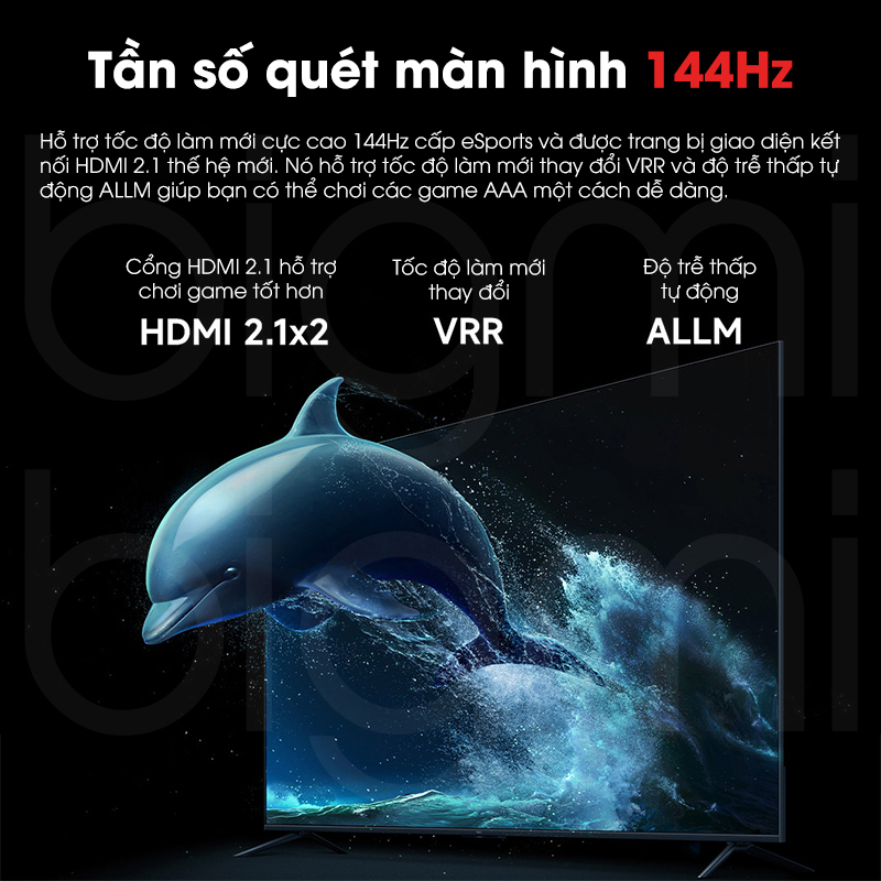 Smart Tivi Xiaomi Redmi Max 90 inch tan so quet 144hz