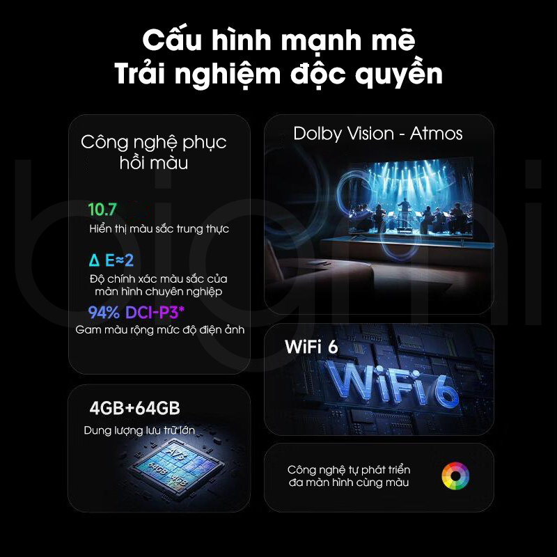 Smart Tivi Xiaomi S55 Mini LED 55 inch cau hinh manh me