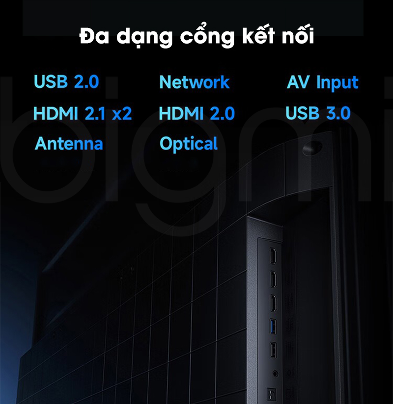 Smart Tivi Xiaomi S55 Mini LED 55 inch da dang cong ket noi