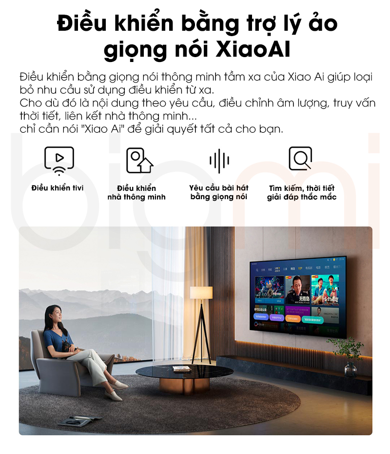 Smart Tivi Xiaomi TV6 65 inch OLED 4K Man hinh sieu mong 4.6mm 17