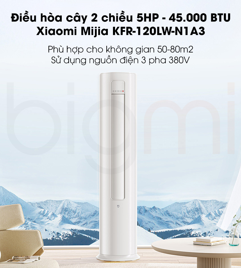 Dieu hoa cay 2 chieu Xiaomi Mijia KFR 120LW N1A3 5HP 45000BTU bigmi 1