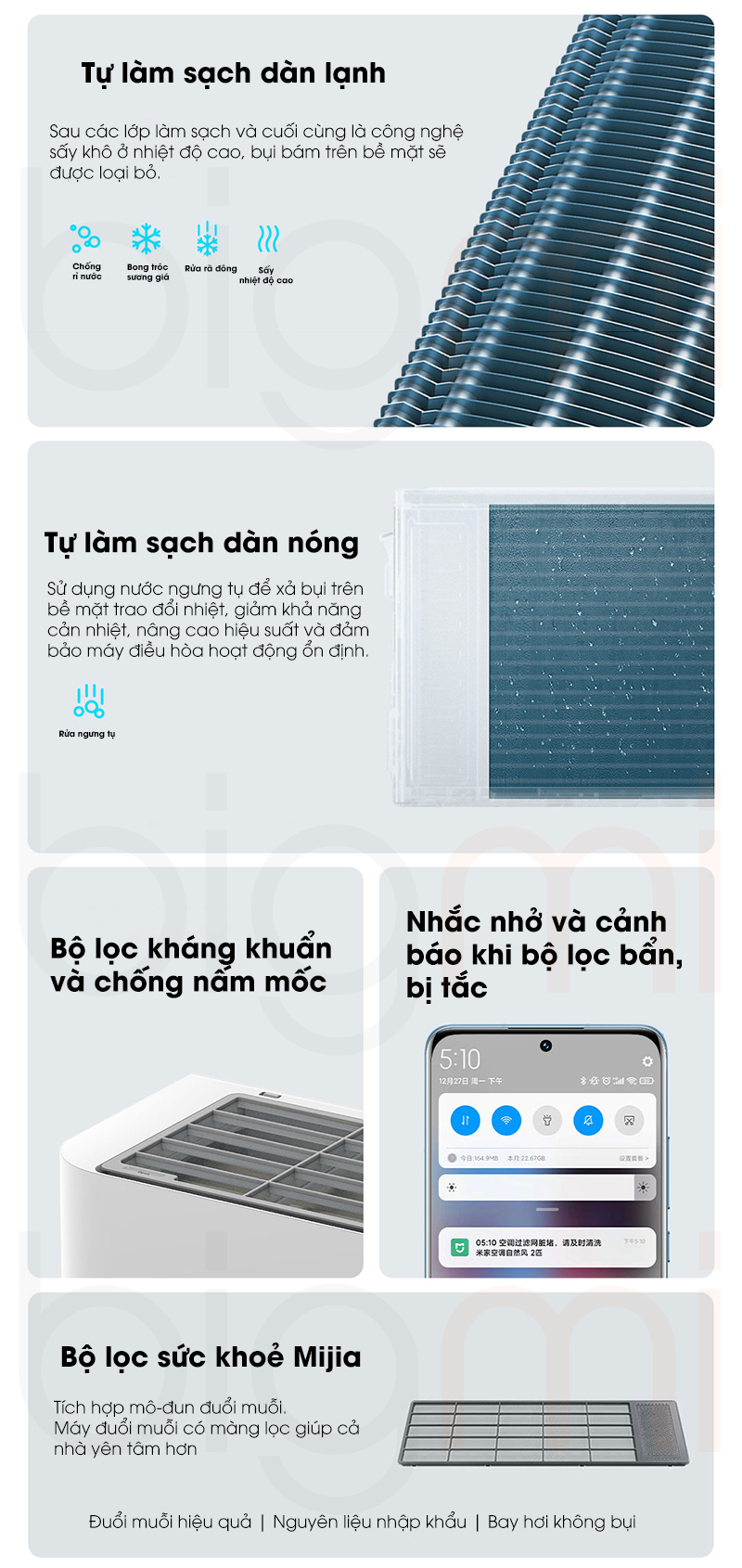 Dieu hoa may lanh 2 chieu Xiaomi Mijia KFR 50GW M2A1 2HP 18000BTU 12