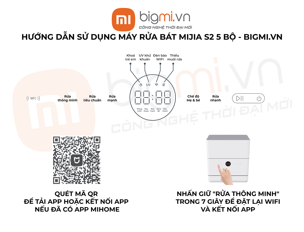 HDSD may rua chen bat xiaomi mijia S2 5 BO