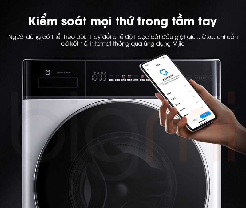May giat 12kg Xiaomi Mijia MJ301 XQG120MJ301 dieu khien bang app mijia
