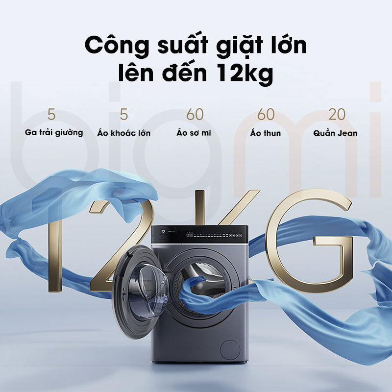 May giat say Xiaomi Mijia Pro Mj302 XHQG120MJ302 Giat 12Kg say 9Kg 3 1