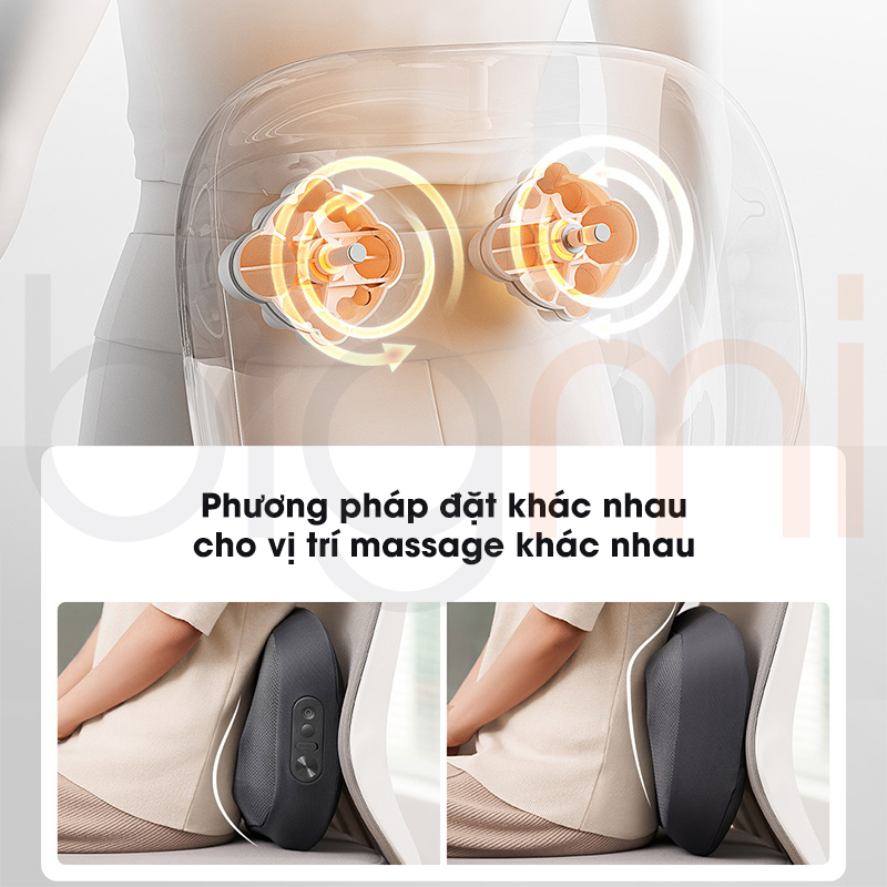 May massage lung Xiaomi Mijia 2 trong 1 kiem tua lung chuom nong ket noi app 2
