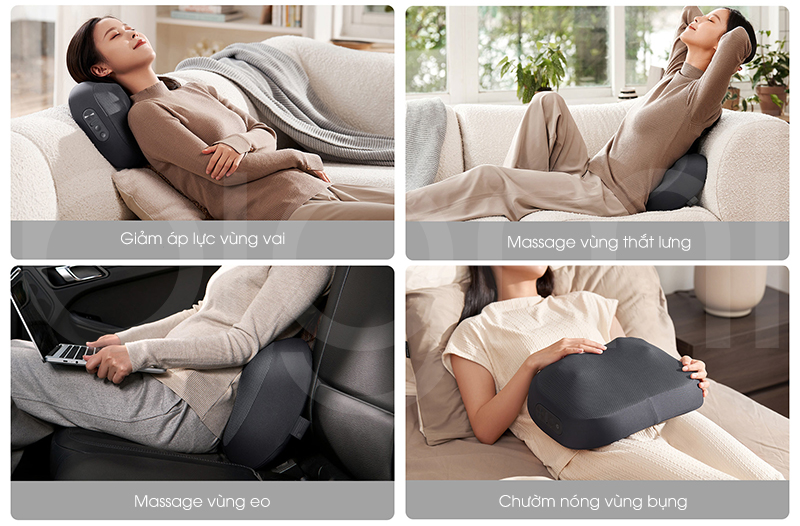 May massage lung Xiaomi Mijia 2 trong 1 kiem tua lung chuom nong ket noi app 4
