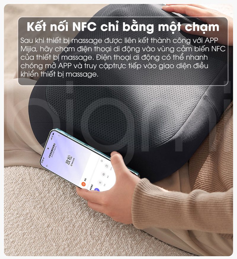 May massage lung Xiaomi Mijia 2 trong 1 kiem tua lung chuom nong ket noi app 6