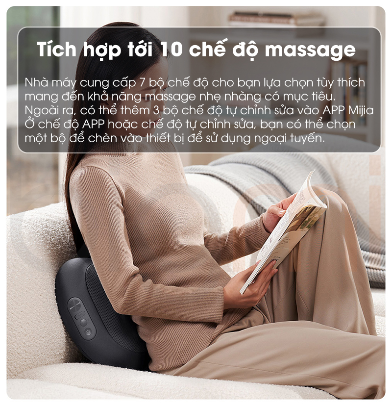 May massage lung Xiaomi Mijia 2 trong 1 kiem tua lung chuom nong ket noi app 7