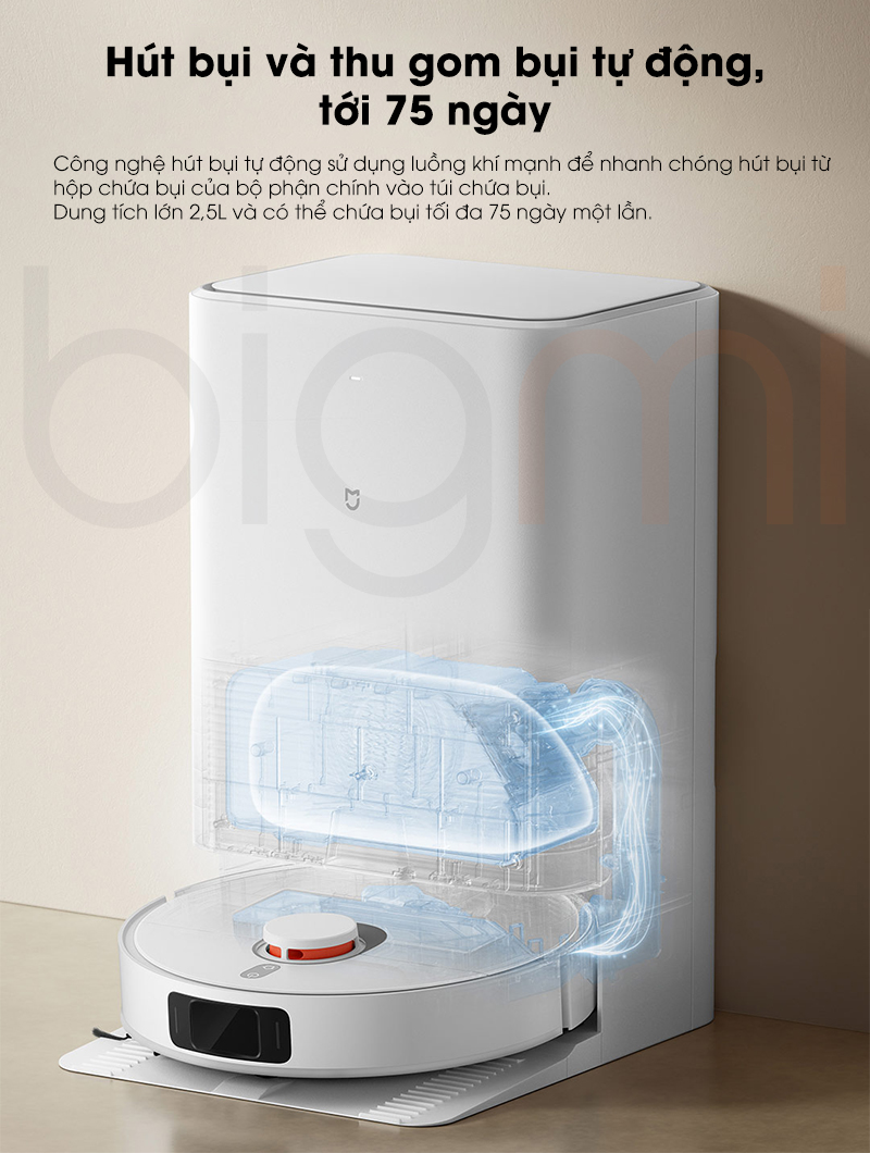 Robot hut bui lau nha Xiaomi Mijia M30 D102 tu dong thu gom bui