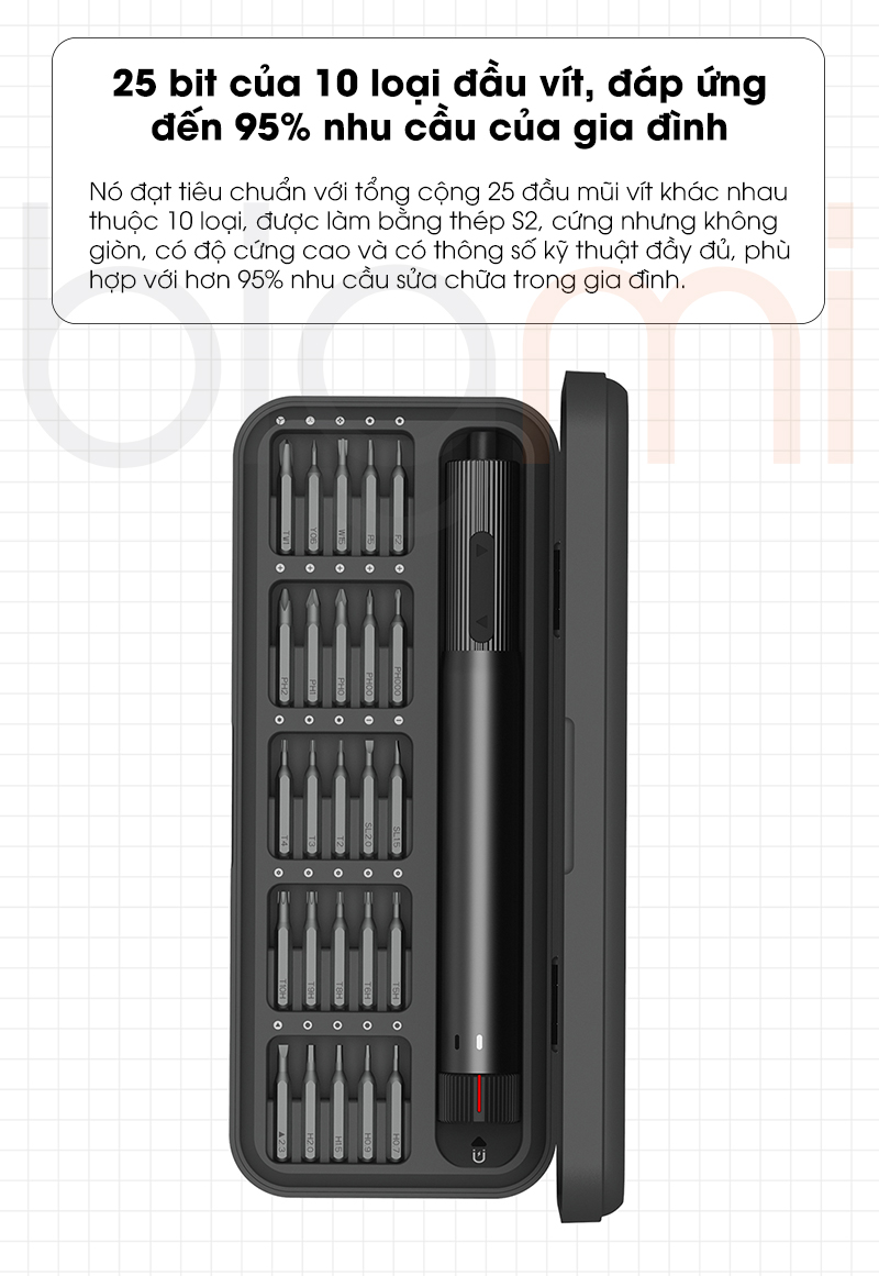 Xiaomi Atuman Duka E2 25 dau vit va 10 loai dau vit