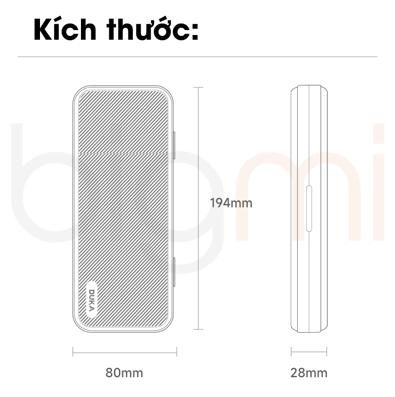 Xiaomi Atuman Duka E2 kich thuoc san pham
