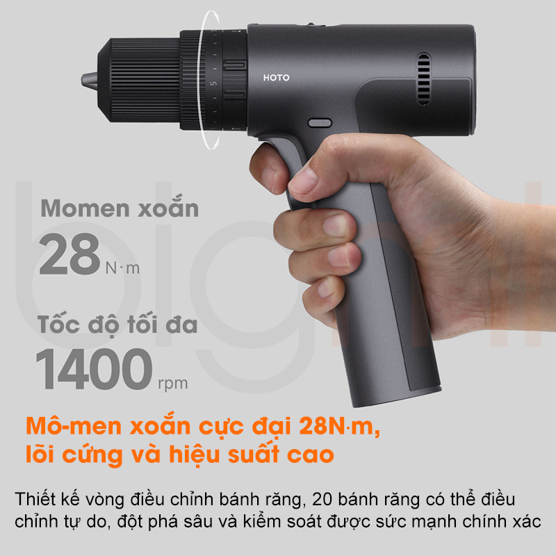 Bo dung cu da nang Xiaomi HOTO QWDZGJ002 12V da nang may ban vit cam tay