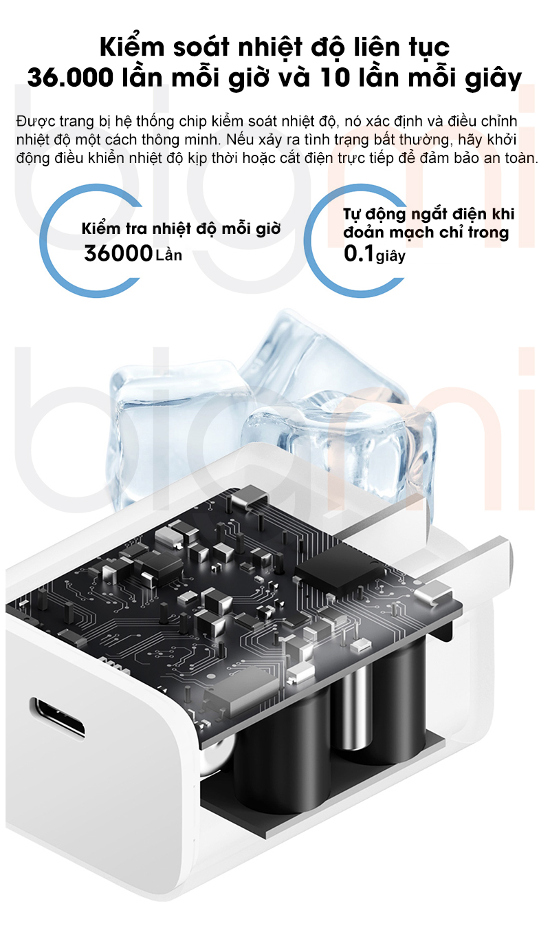 GaN3 30W CUKTECH A18C kiem soat nhiet do