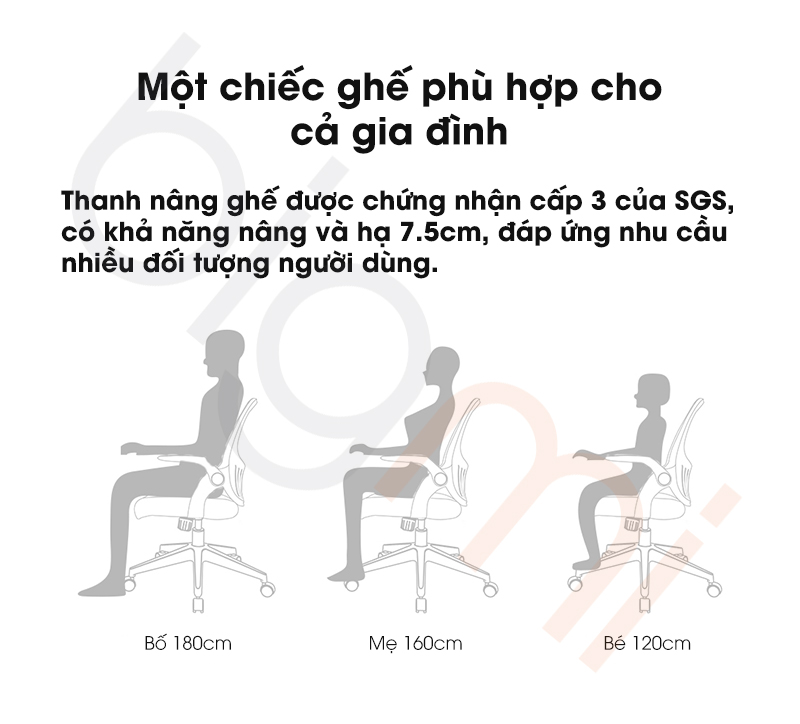 Ghe van phong Xiaomi Henglin 3519 12