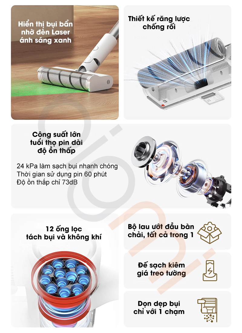 May hut bui lau nha khong day Xiaomi Mijia 2 B203CN XC da dang tinh nang