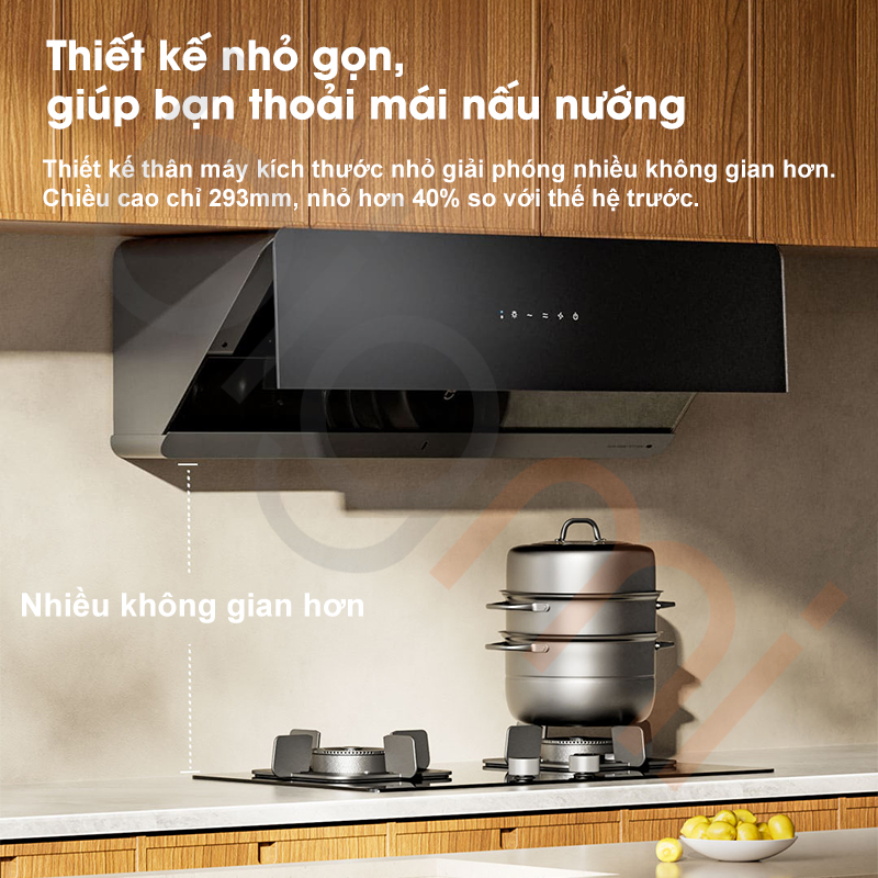 May hut mui thong minh Xiaomi Mijia S1 MJ08 thiet ke nho gon
