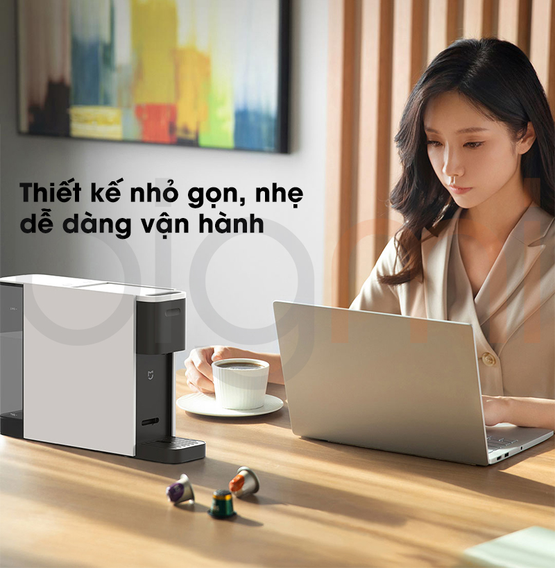 May pha ca phe vien nen Mijia Capsule Coffee Machine N1 thiet ke nho gon nhe