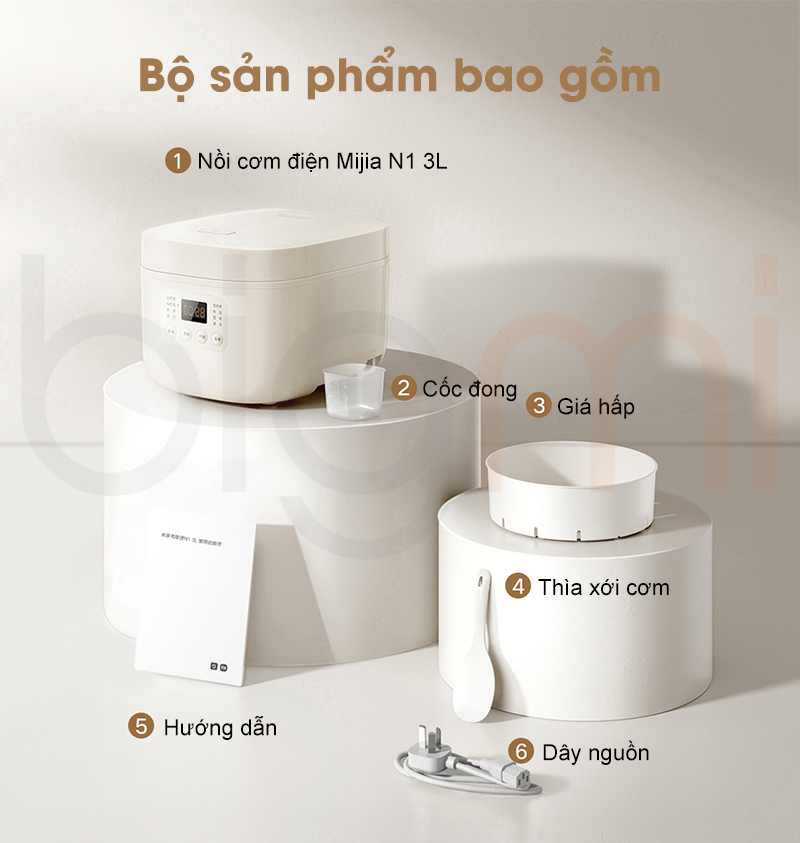 Noi com dien Xiaomi Mijia N1 3L MFB13A0 bo san pham