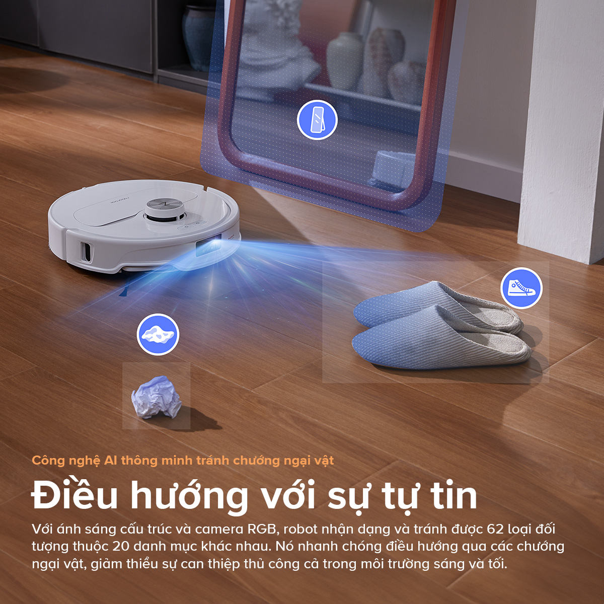 Reactive AI tren Robot hut bui lau nha Roborock Qrevo Master