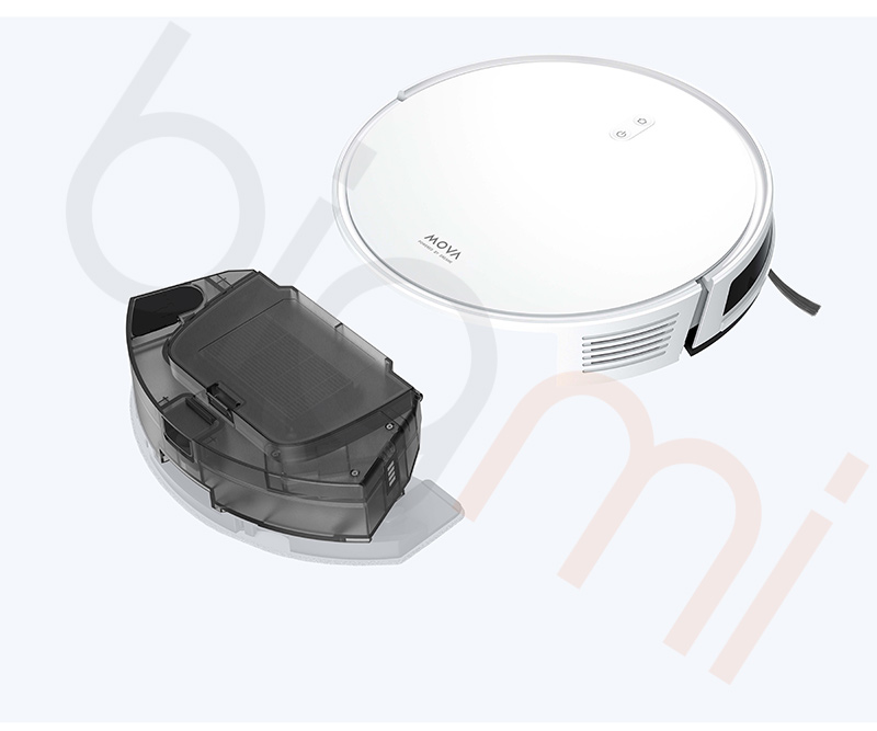 Robot hut bui lau nha Mova E10 dung tich hop nuoc va hop bui