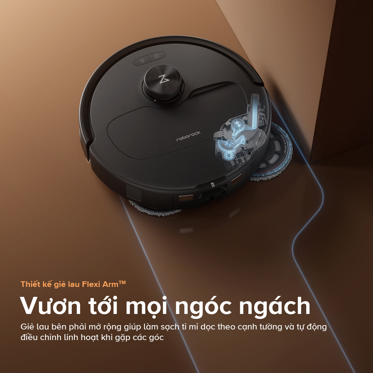Robot hut bui lau nha Roborock Qrevo Master Flexi Arm MOP