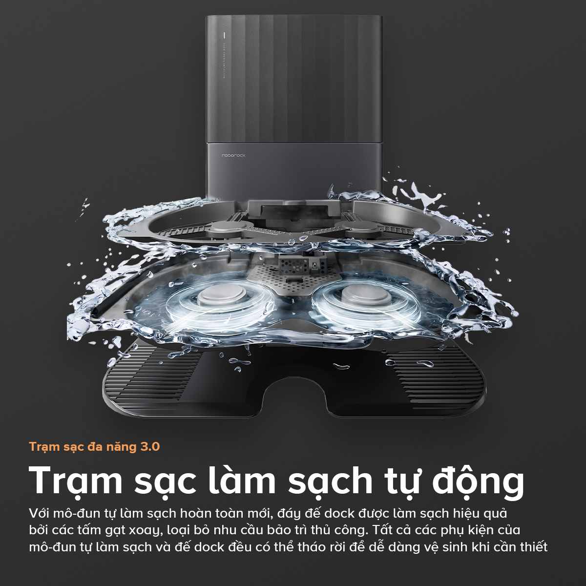 Robot hut bui lau nha Roborock Qrevo Master tu lam sach hieu qua