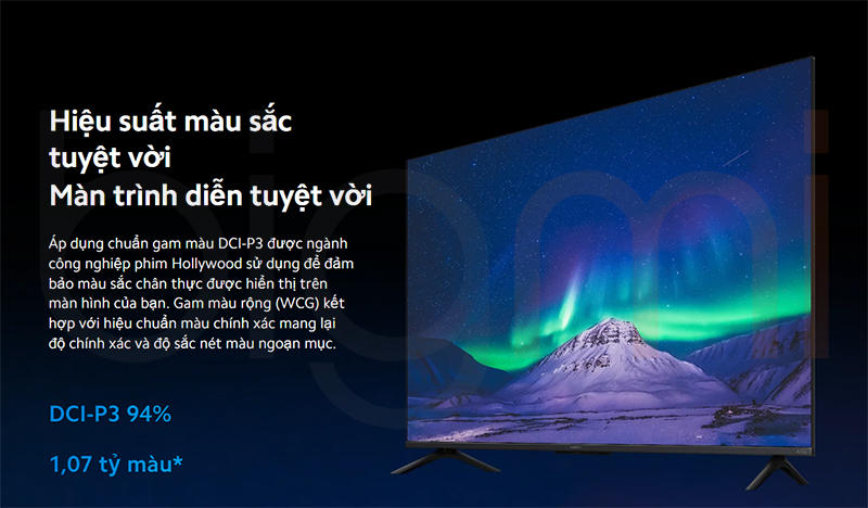 Smart Tivi Xiaomi A Pro 55 2025 L55MA SSEA 55 inch hieu suat mau sac