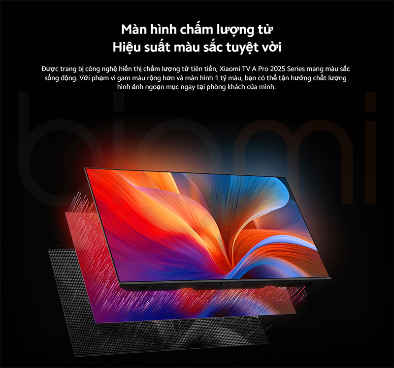 Smart Tivi Xiaomi A Pro 55 2025 L55MA SSEA 55 inch man hinh cham luong tu