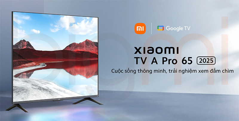 Smart Tivi Xiaomi A Pro 65 model 2025 65 inch QLED 4K 60Hz HDR10 MEMC 60Hz