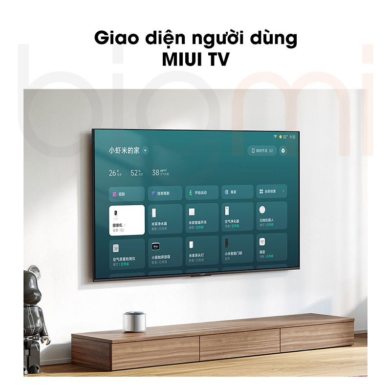 Smart Tivi Xiaomi A65 2024 65 inch giao dien xiaomi miuitv