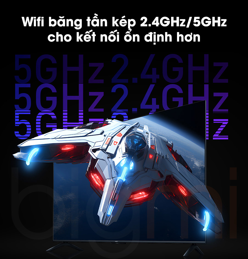 Smart Tivi Xiaomi A65 2024 65 inch ket noi wifi bang tan kep