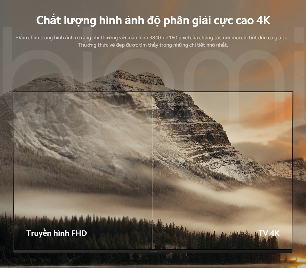 Tivi Xiaomi A 55 2025 55 inch L55MA ASEA do phan giai 4k