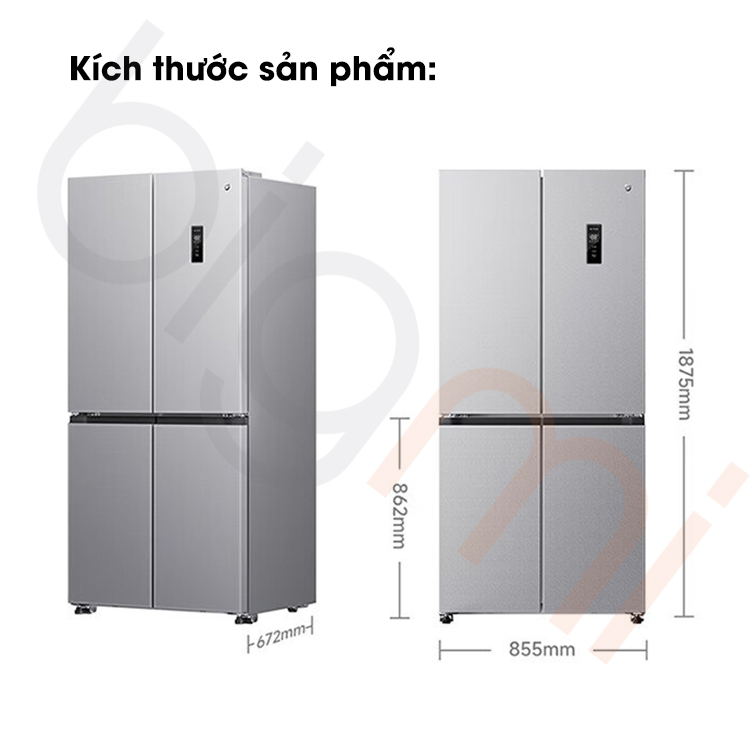 Tu lanh 4 canh Xiaomi Mijia 501L kich thuoc