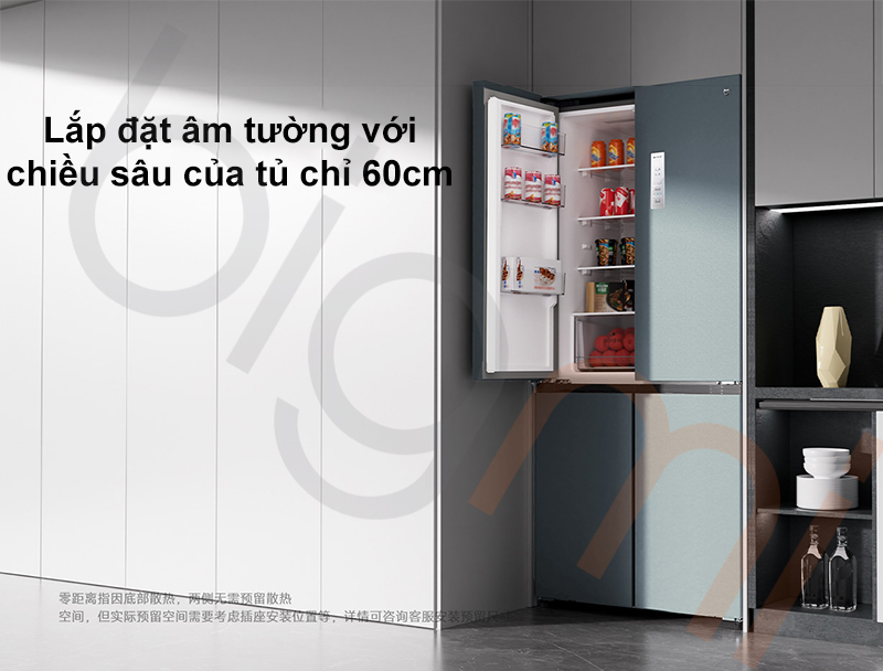 Tu lanh Xiaomi Mijia Fresh Cross 485L 4 canh day chi 60cm