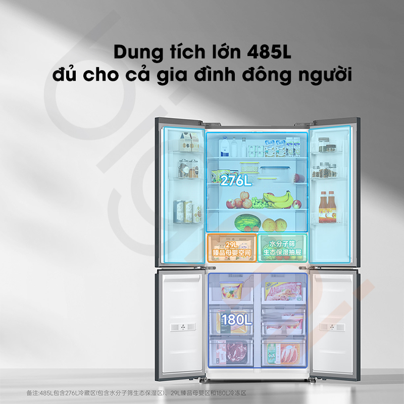 Tu lanh Xiaomi Mijia Fresh Cross 485L 4 canh dung tich lon